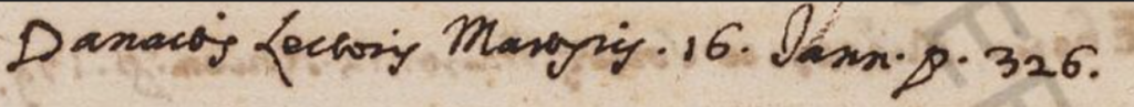 Danactis Lectoris Martyris — 16 Jan. (Danakti, lexues dhe martir — 16 janar) 